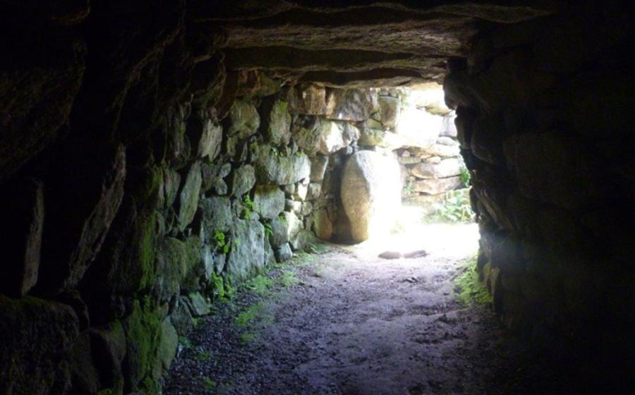 Enlarged entrance to Carn Euny fogou.