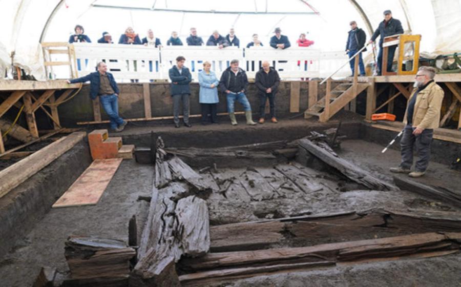 Presentation of the Early Celtic Burial Chamber, Riedlingen, Germany