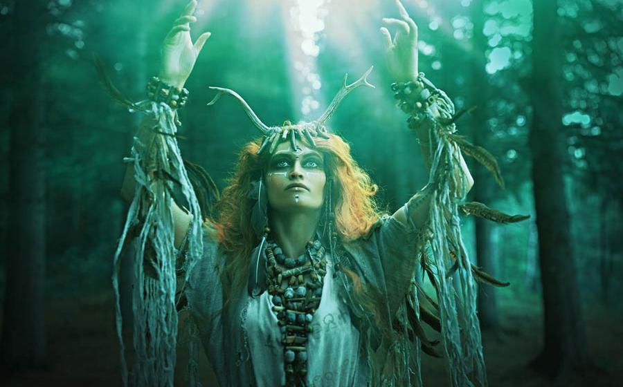 Mystical shamanic ritual. Photo By: Andrey Kiselev / Adobe Stock