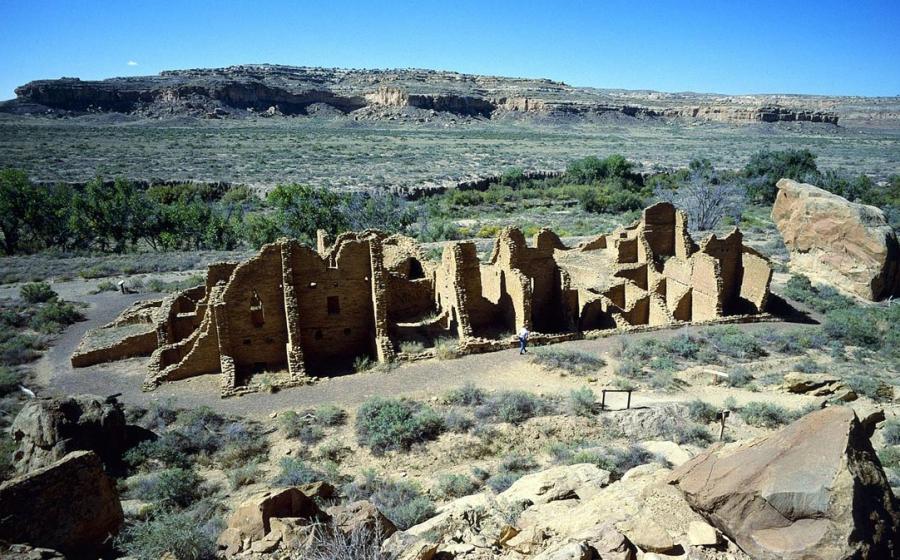 Some of the Chaco Canyon ruins are still standing