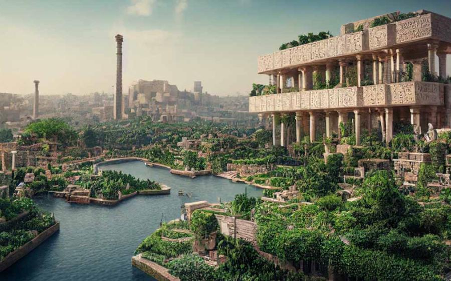 The Hanging Gardens of the Chaldean Dynasty of Mesopotamia. Source: Sarry/Adobe Stock