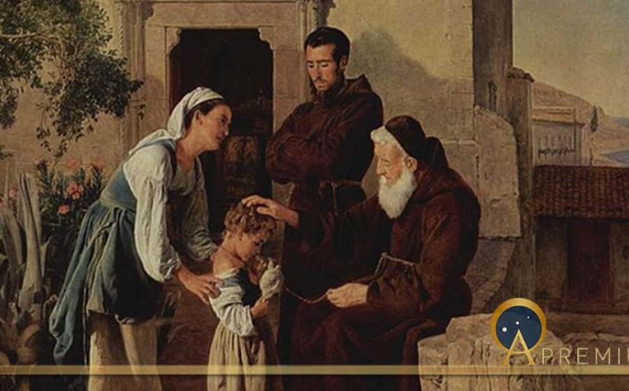At the Monastery Gate by Ferdinand Georg Waldmüller (1846)