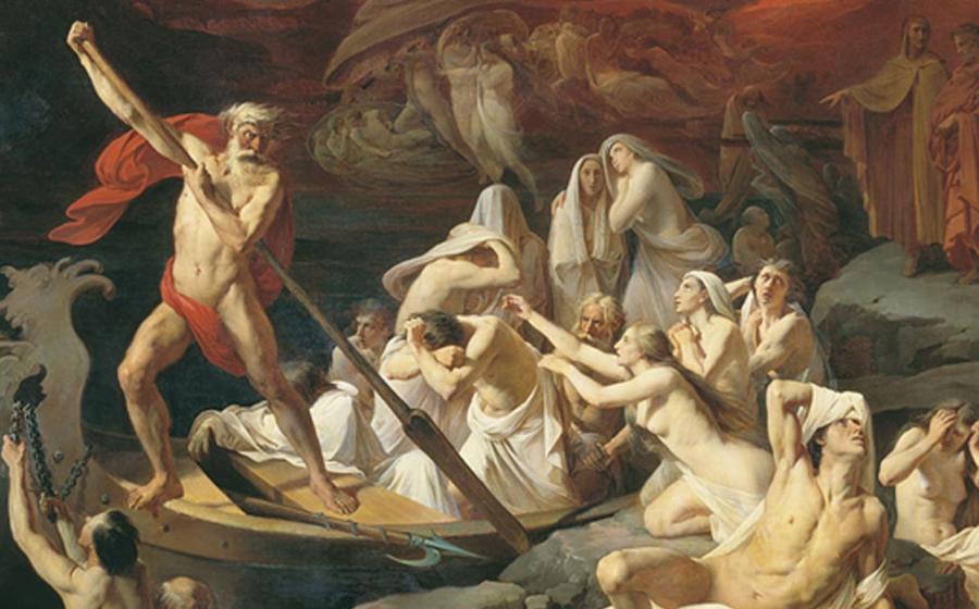A 19th-century interpretation of Charon's crossing by Alexander Litovchenko.