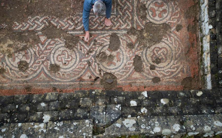 New Date for Chedworth Roman Villa Mosaic Changes English History
