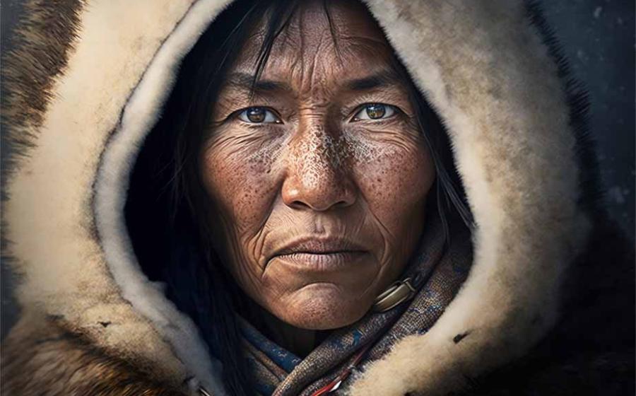Native Alaskan Eskimo woman - could have Chinese lineage.   Source: Agnieszka/Adobe Stock