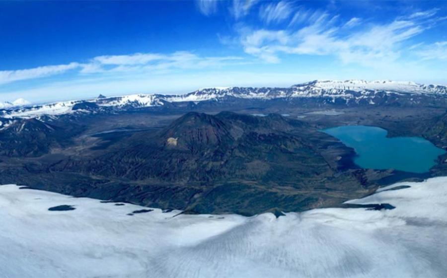 The 10km-wide caldera on Alaska's Unmak Island formed during the 43 BC Okmok II eruption that contributed to the collapse of Rome. Source: Kerry Key (Columbia University, New York, NY/ Desert Research Institute