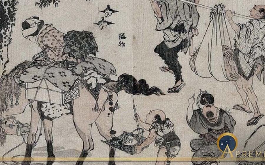 Caricatures by Katsushika Hokusai (Wellcome Images/Public Domain)