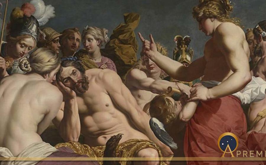 Zeus rebuked by Aphrodite by Abraham Janssens I (1612) Art Institute of Chicago (Public Domain)