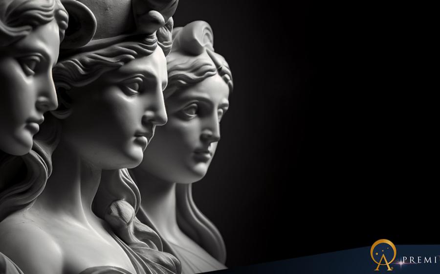 AI image of Moirai, Goddesses of Fate.