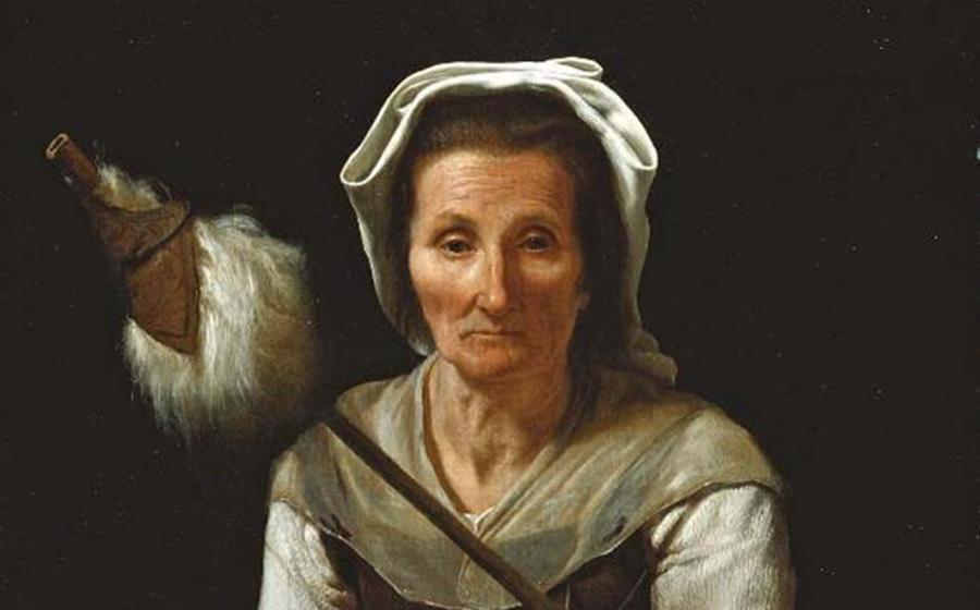 Detail of “An Old Woman Spinning” (1646-1648) by Michiel Sweerts. 