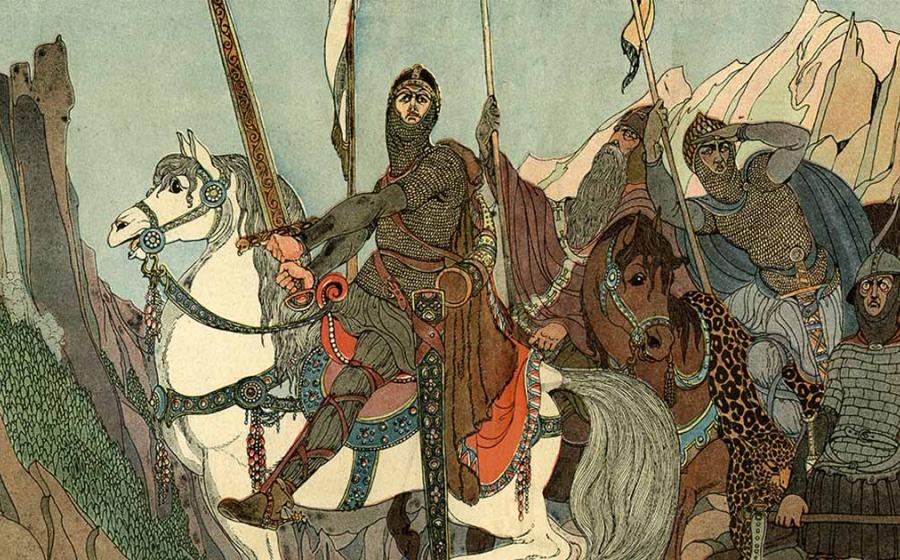 Roland at the Battle of Roncevaux holding the legendary Durandal sword. Source: Archivist / Adobe Stock 