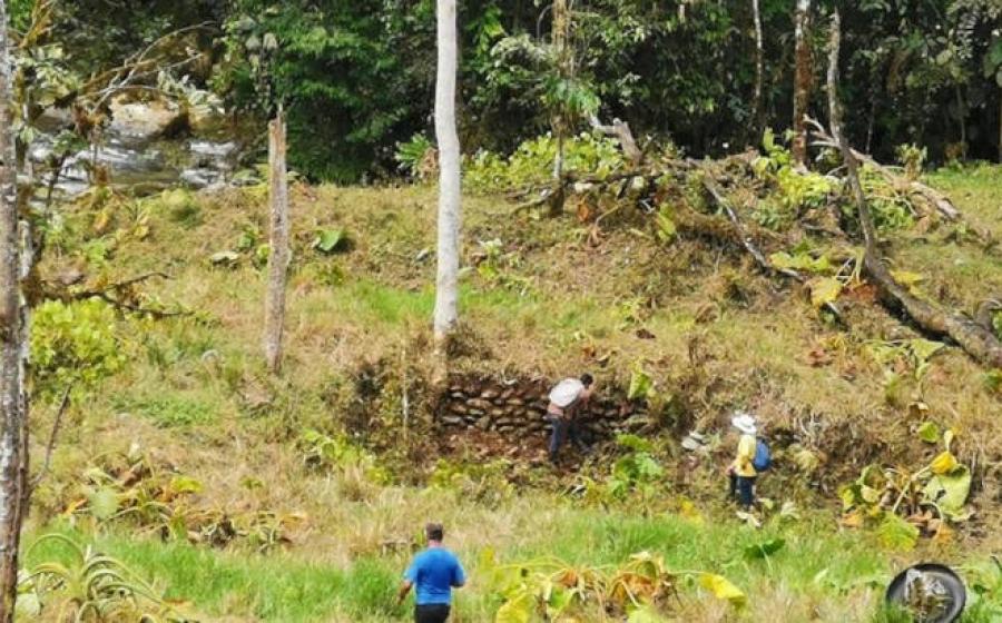 Archaeological remains found at San Francisco de Pachijal, Quito, Ecuador