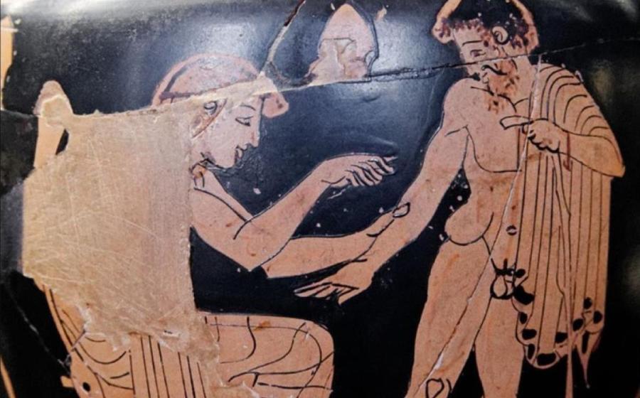 Physician treating patient