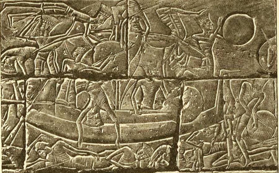 Egyptian relief of the invading Sea Peoples