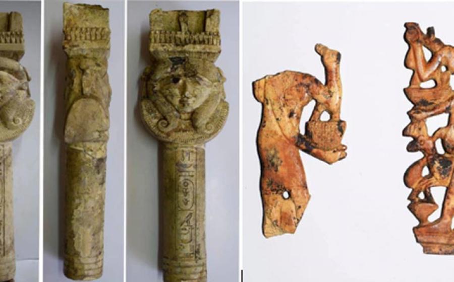 Ritual tools found in the mound. Credit: Ministry of Tourism and Antiquities