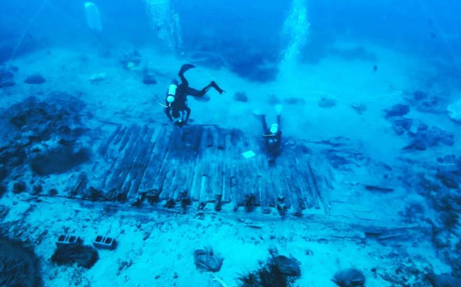 Marine research and excavation in the wreck area of the Mentor in 2011 and 2012. 