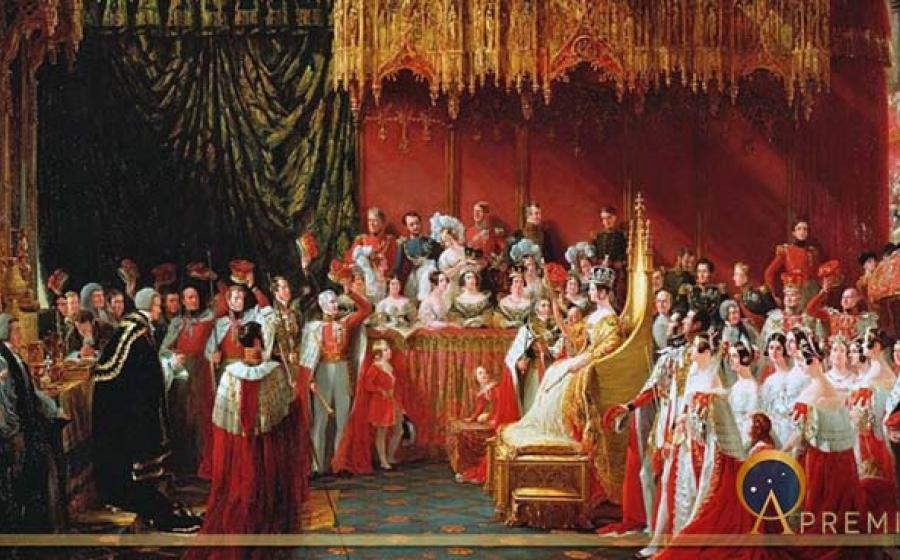 Coronation of Queen Victoria 28 June 1838 by Sir George Hayter (Public Domain)