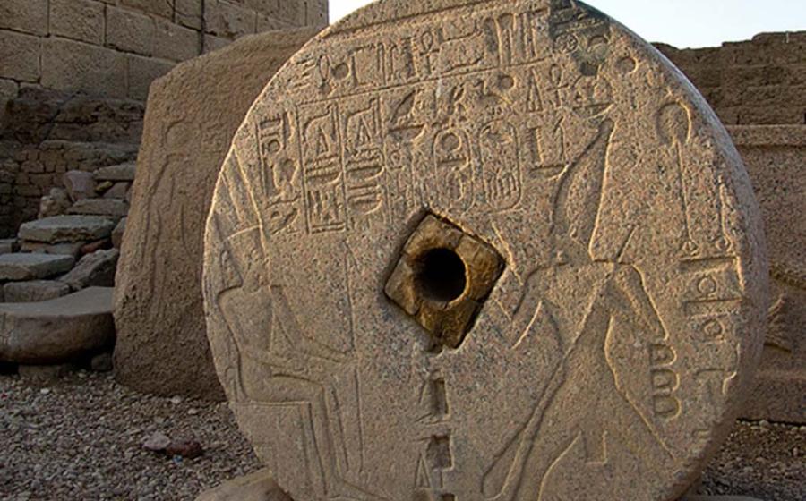 Grinding stone, Dendera Temple, Egypt. 