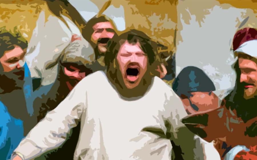 Medieval protesters. Source: AI generated