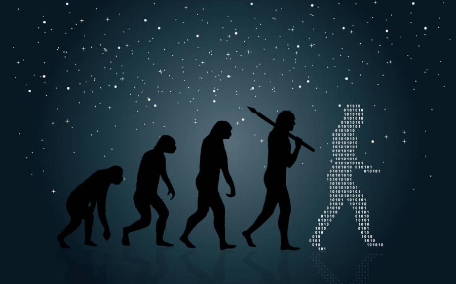 Evolution of man graphic.