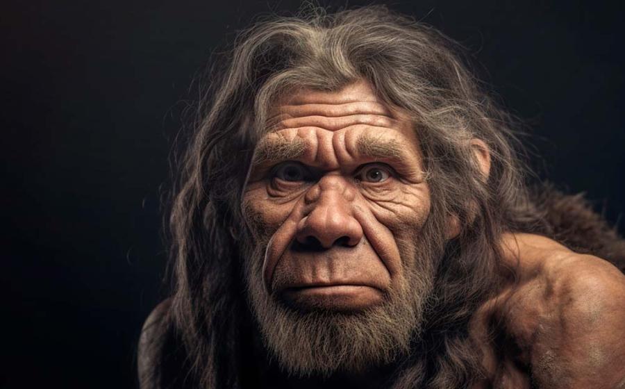 Portrait of Neanderthal man. Source: iridescentstreet / Adobe Stock.