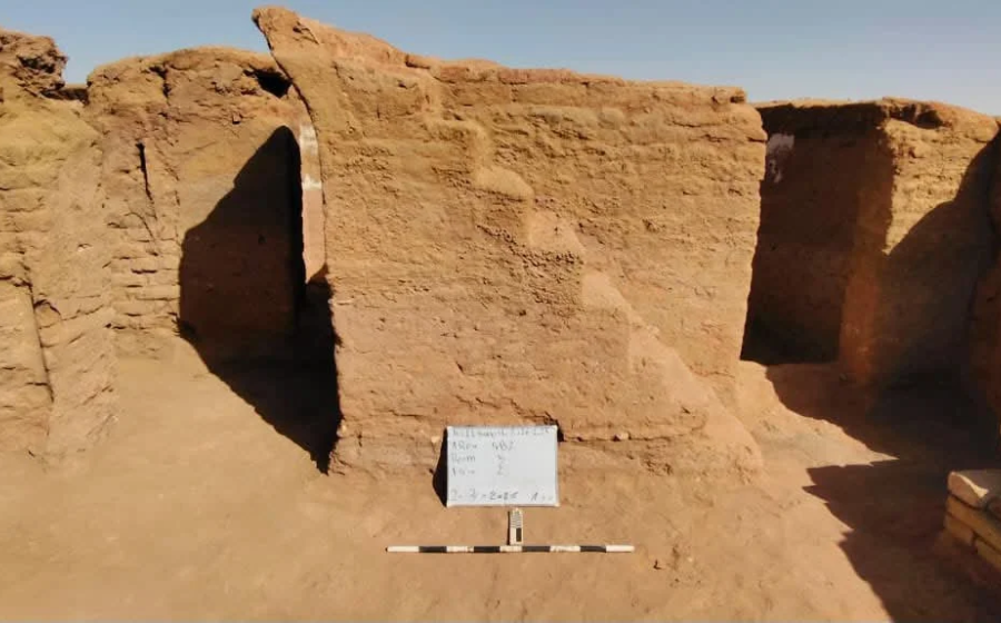 Excavated mudbrick residential quarter at the former Byzantine city known today as Ain al-Sabil, Dakhla Oasis, Egypt. Official excavation photograph released July 2026