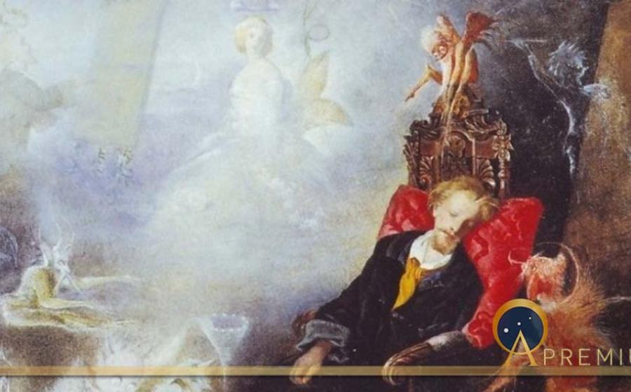 The artists dream by John Anster Fitzgerald  (1860) (Public Domain)