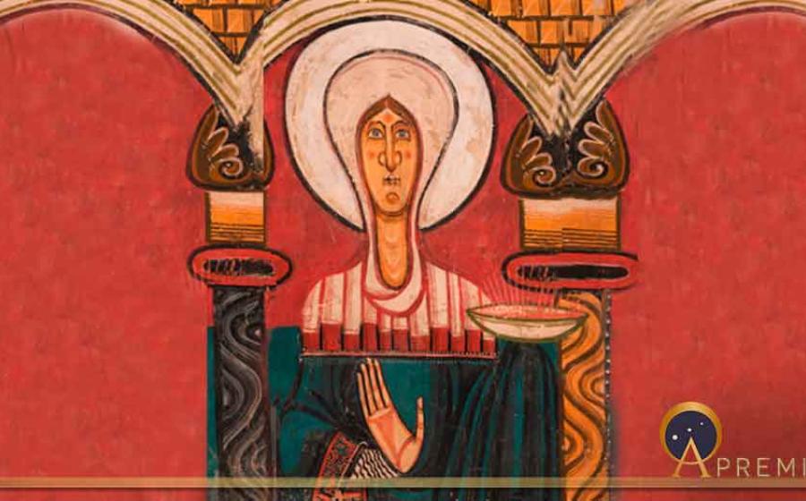 12th century Romanesque apse wall fresco, St Clement de Taüll, Catalonia, Spain, by the Master of St Clement. Museu Nacional d’Art de Catalunya. (Image: Author provided)