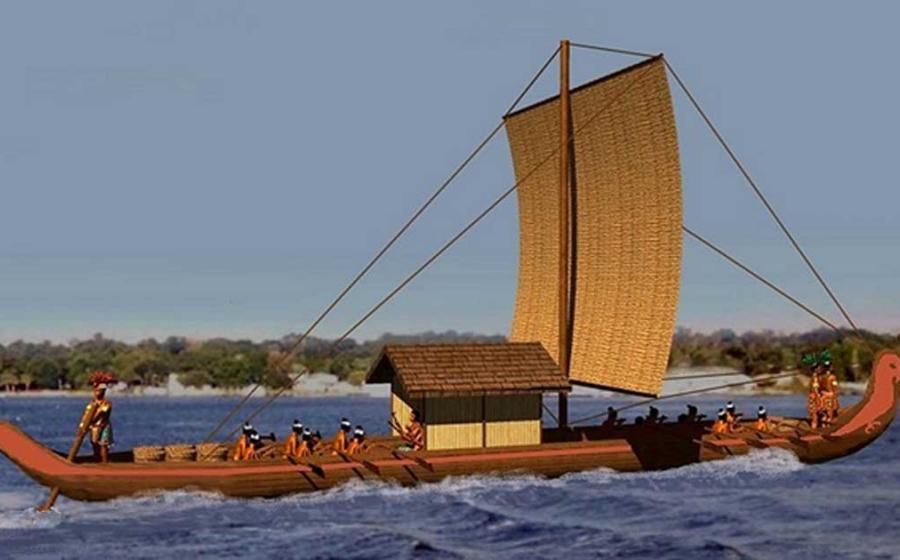 A Chontal Maya sea craft.
