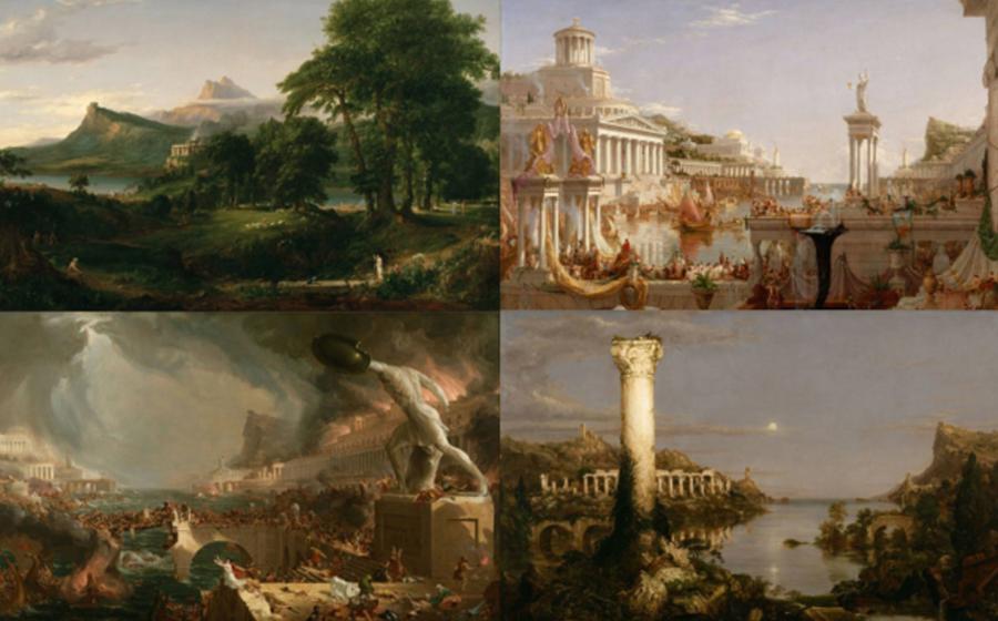 Four paintings from ‘The Course of Empire’ 