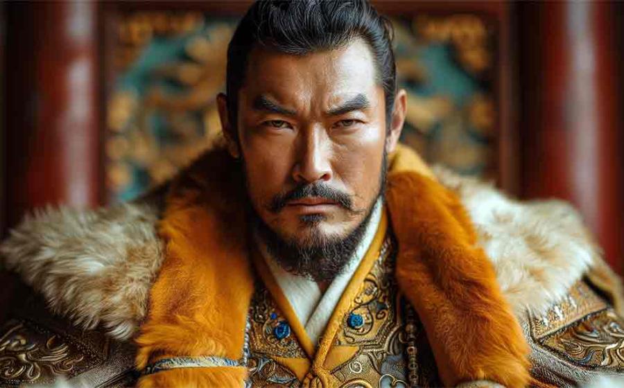 AI image of ancient emperor Genghis Khan. Source: Andrea Raffin/Adobe Stock