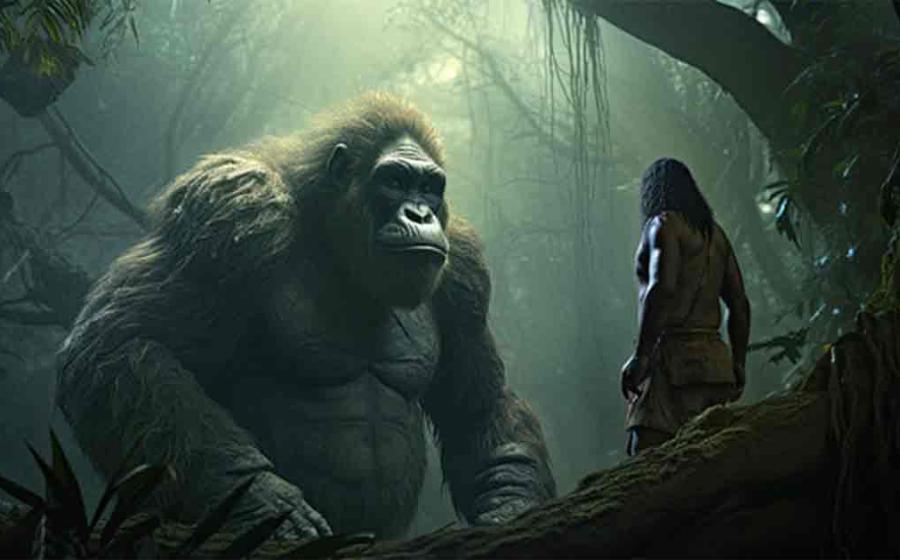 AI image of Gigantopithecus, Giant Ape. Source: Sven Bachstroem/Adobe Stock 