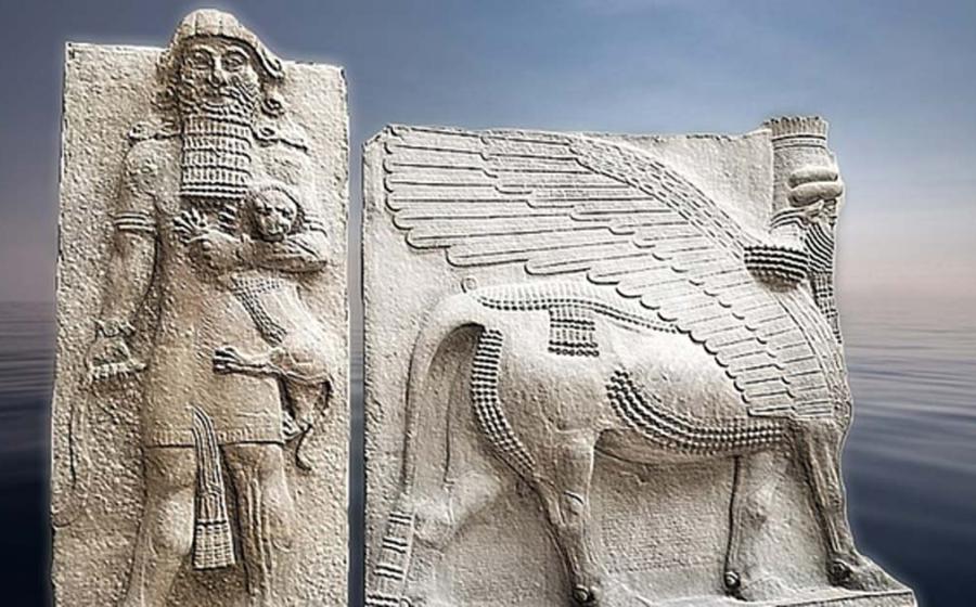 Work using the Statue of Gilgamesh and Lamassu.    Source: CC BY 4.0