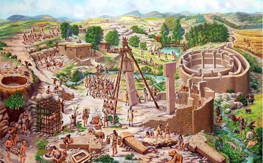 Artist’s reconstruction of Göbekli Tepe. 