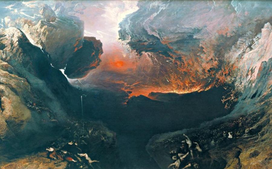 The Great Day of God's wrath (1853), oil on canvas by John Martin, Tate Gallery in London.