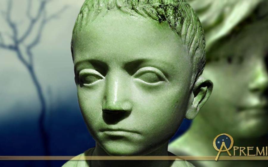 “Bust of a child” first century AD (Public Domain), Antique bust of girl (Nerissa’s Ring/CC BY 2.0) and On A Misty Morning (Vinoth Chandar/CC BY 2.0); Deriv
