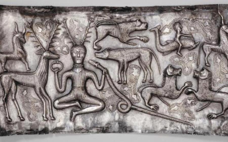 Scene on the Gundestrup Cauldron. Source: British Museum