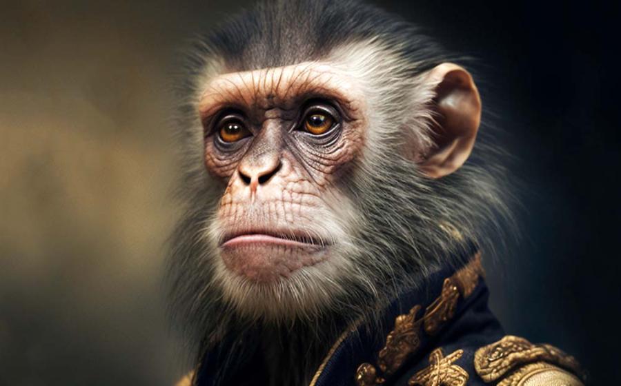 Legend has it that the Hartlepool monkey was the only survivor of a sunken French ship during the Napoleonic Wars. Source: Ai / Adobe Stock
