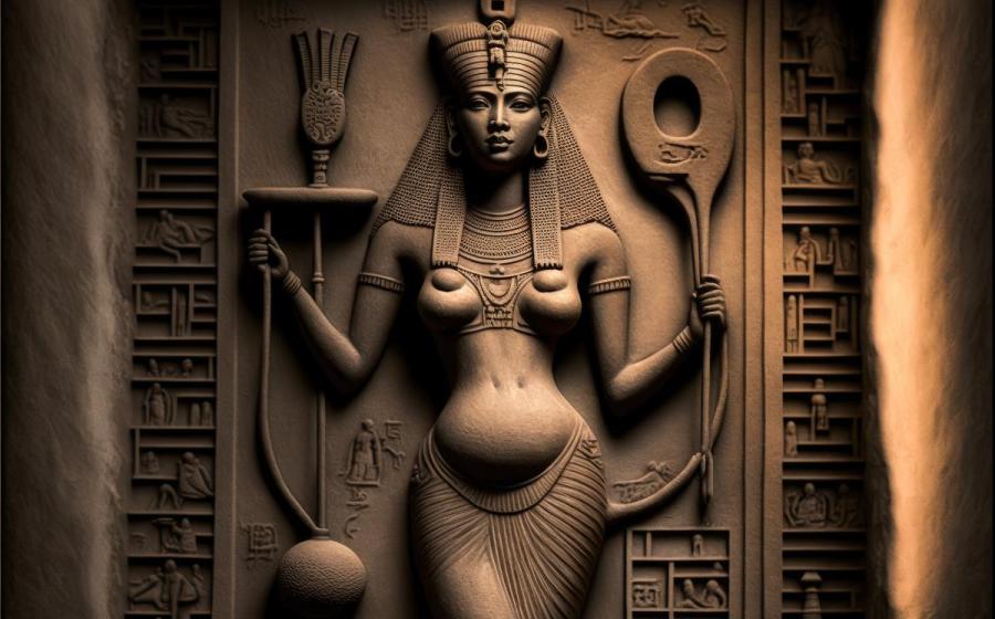 Hathor with sistrum 