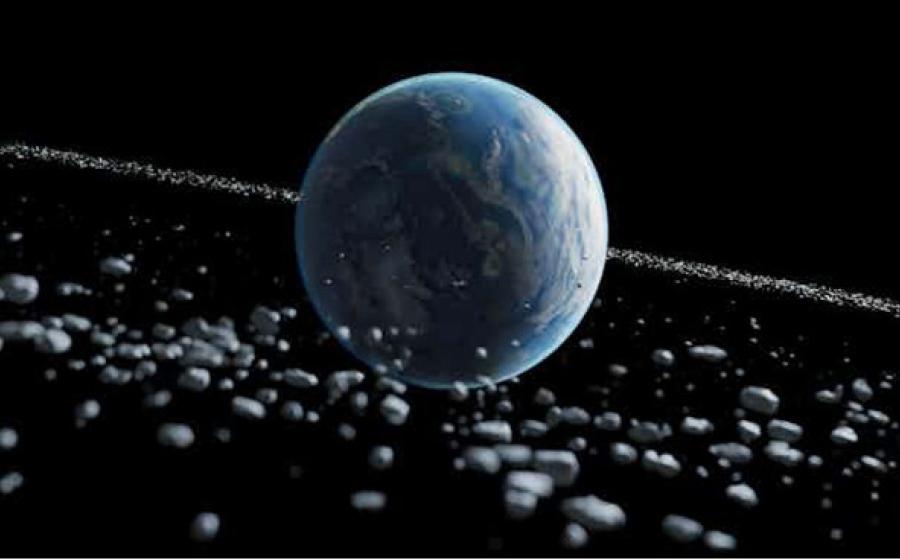 Artist’s impression of a ring around the Earth.