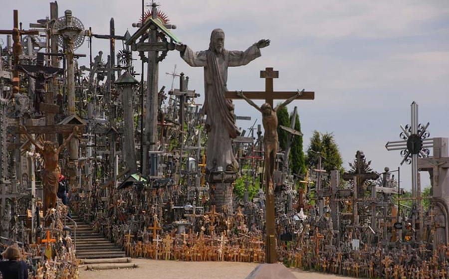 A view of the Hill of Crosses.