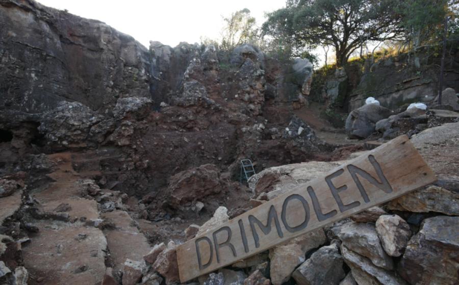The fossil-bearing palaeocavern at Drimolen Main Quarry in South Africa's Cradle of Humankind