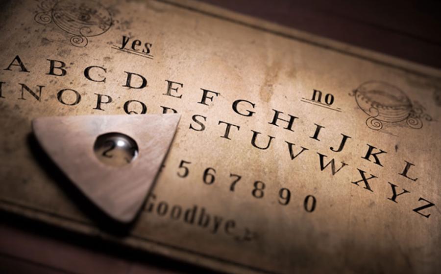 Ouija Board - talking board and planchette used on seances for communicating with the dead. 