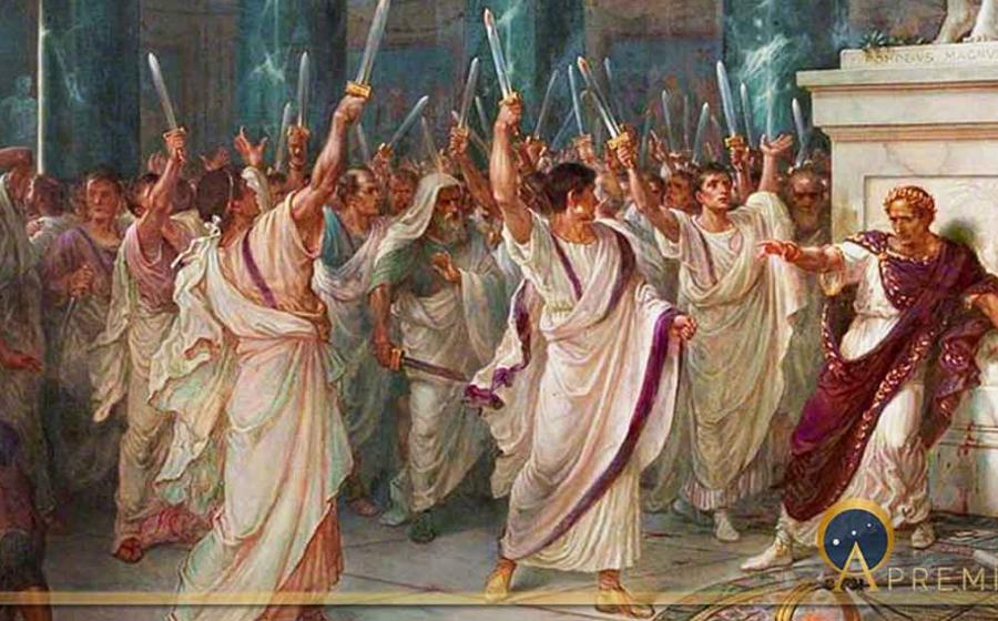The Assassination of Julius Caesar by William Holmes Sullivan (1888) (Public Domain)