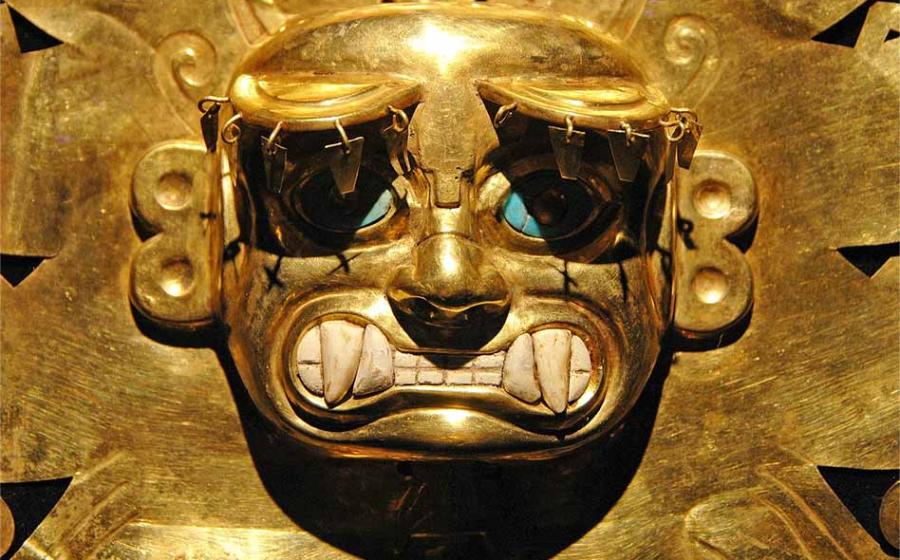 Gold Inca mask. Source: Carlos Santa Maria / Adobe Stock