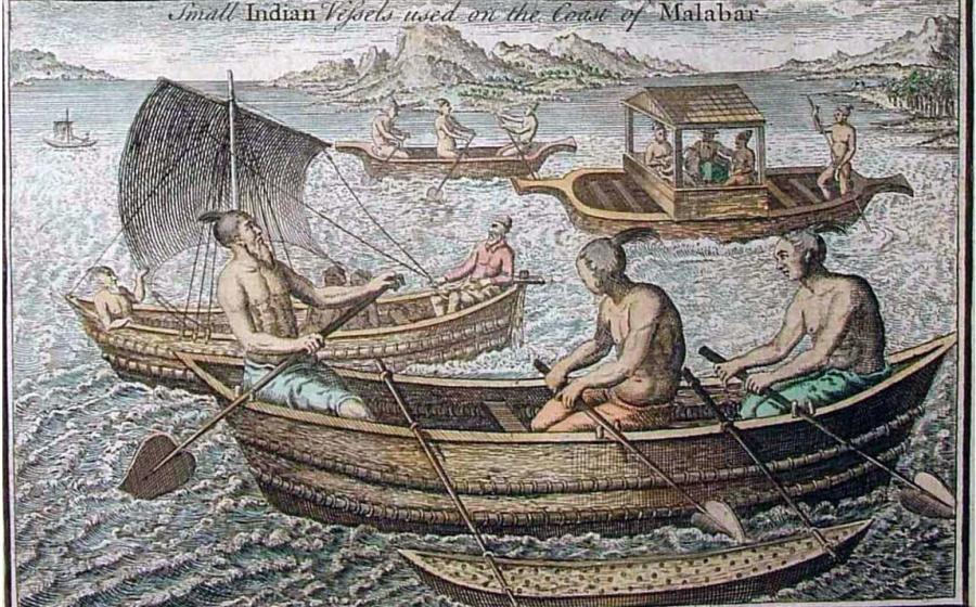 Indian sailing vessels from a 1745 AD. 