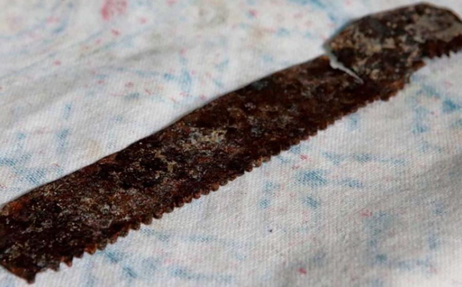 Archaeologists excavating in Çorum, the capital of the ancient Hittite Empire in northern Turkey, unearthed an Iron Age saw dating back 2,250 years. Source: Anadolu Agency