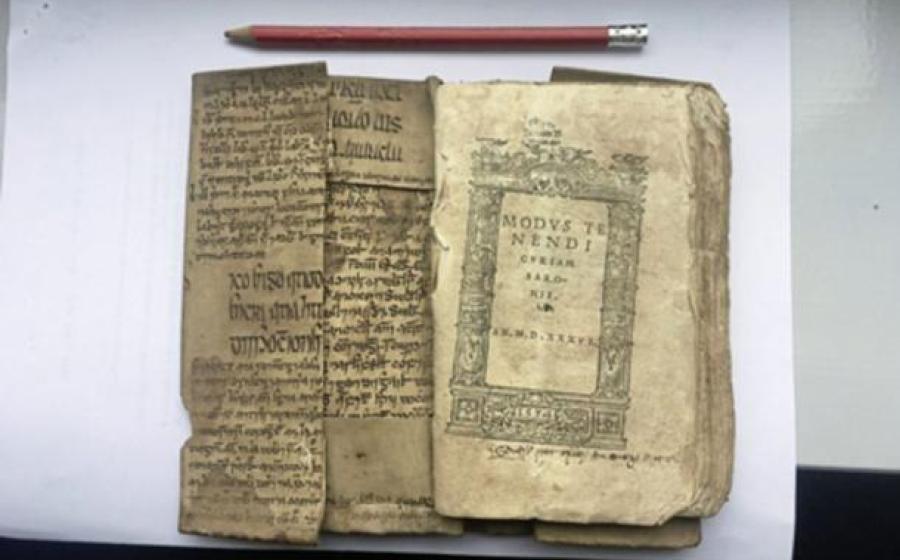 Portion of Ibn Sīna’s Canon of Medicine folded into medieval text