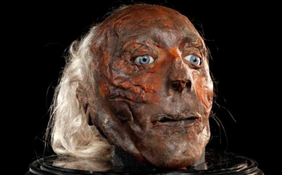 The mummified head of Jeremy Bentham 