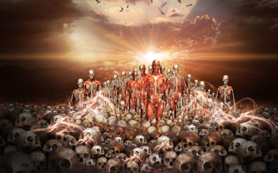 Ezekiel’s vision ‘The Valley of Dry Bones”.      Source: loswl / CC BY-SA 2.0.